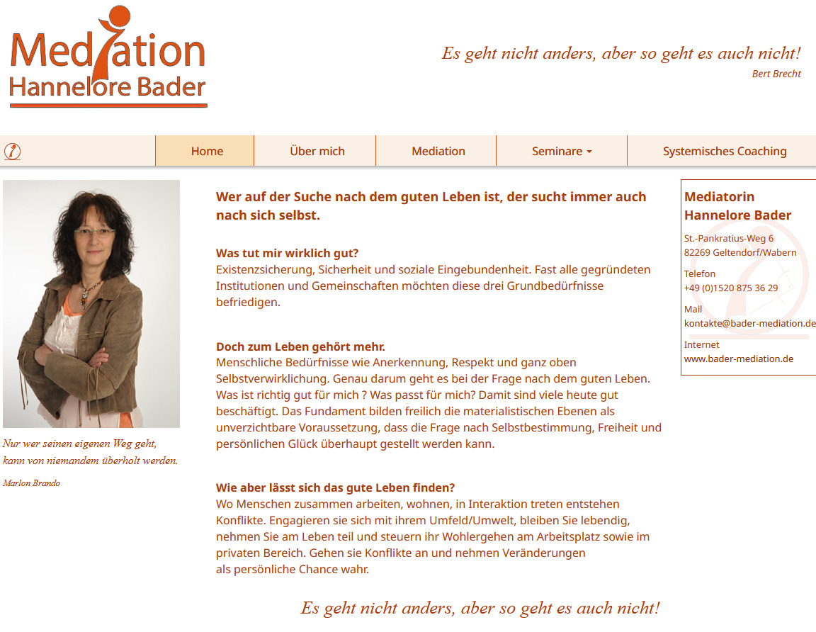 Mediatorin Hannelore Bader