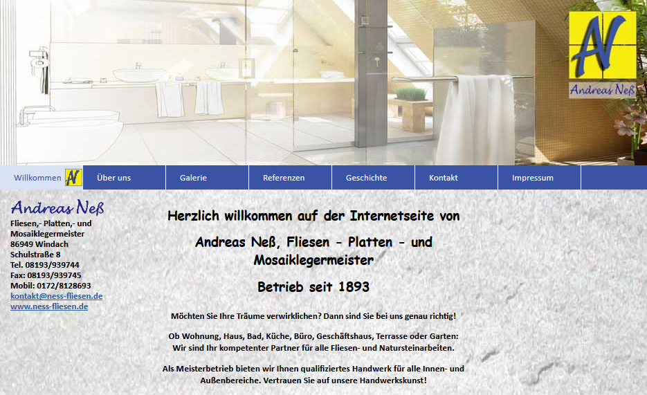 Andreas Neß, Fliesen - Platten - und Mosaiklegermeister