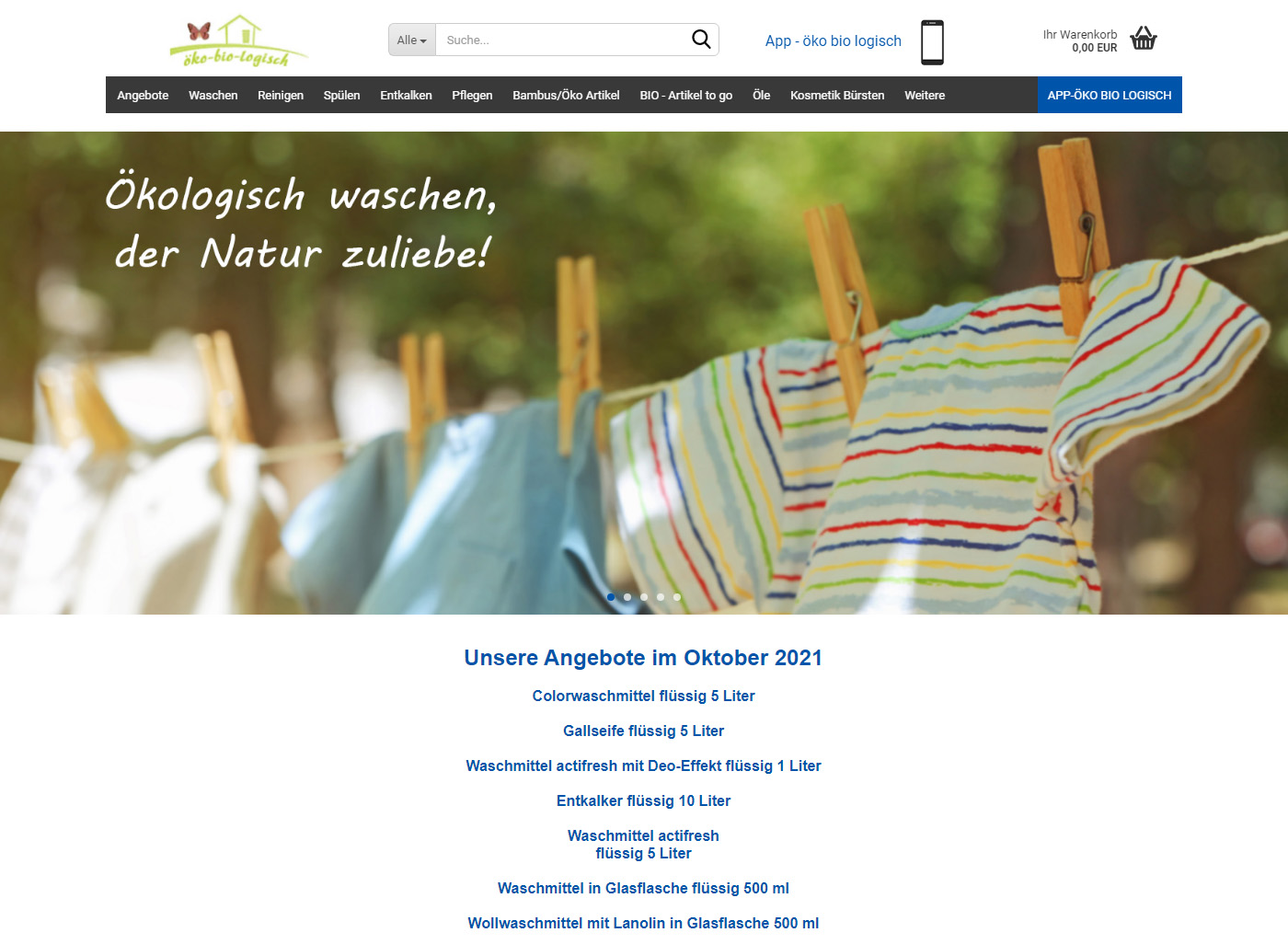 Onlineshop öko bio logisch